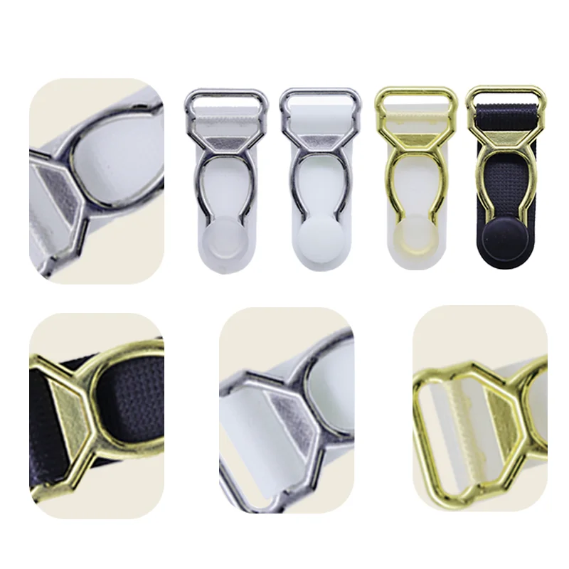 Sling Clip Clothing Clip Clothing Accessories Sewing Supplies 1.2cm15 / Batch Metal +  PP Sling Clip