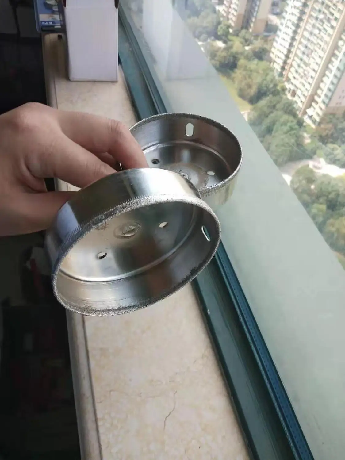 Broca revestida de diamante, 1 peça de 100mm/90mm, broca de perfuração, núcleo de serra, telha de mármore adequado para uso em furadeira, vidro