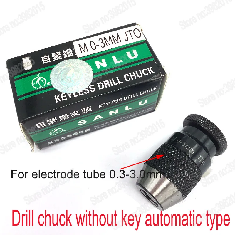 EDM Electrode Drill Keyless Chuck JTO 0-3mm Type Electrode tube for Electrode Drilling Machine