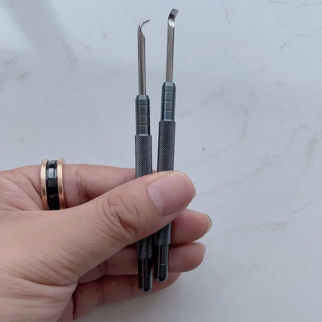 2 pezzi di strumenti di riparazione per orologiaio in metallo strumenti per la rimozione delle mani dell'orologio leve per strumenti delicati con lama piatta 3.5mm di larghezza della lama accessori per orologi
