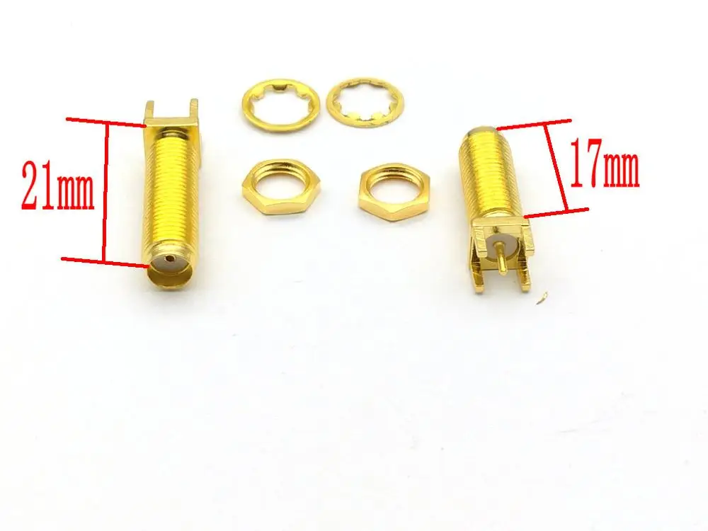 sma femea painel montagem pcb em linha reta 17 mm 21 mm solda rf coaxial adaptador 100 pecas 01