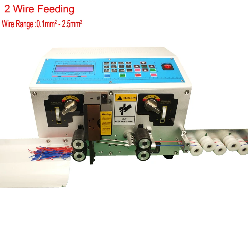 

English Version Automatic Wire Stripping Machine 2 Wire Feeding Cable Cut and Peeling Machine for Cable till to 2.5mm2