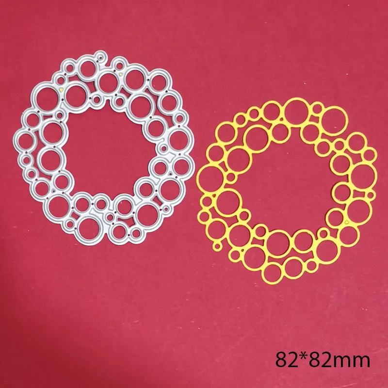 Metal Steel Die Cuts Mold Bubble Circle Frame Craft Cutting Dies Stencils for Scrapbook Paper Card Making DieTemplate 2021 New