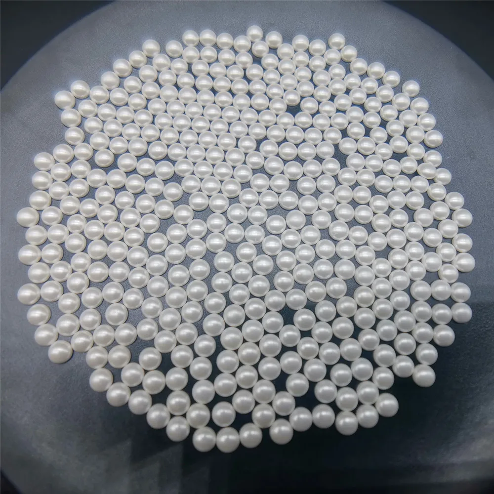 Pearl Rhinestones with Flatback Strass, Decorative Nail Gems, Hotfix Resin Crystal, Grade AAAAA Pure White, 144PCs, 4mm, 5mm