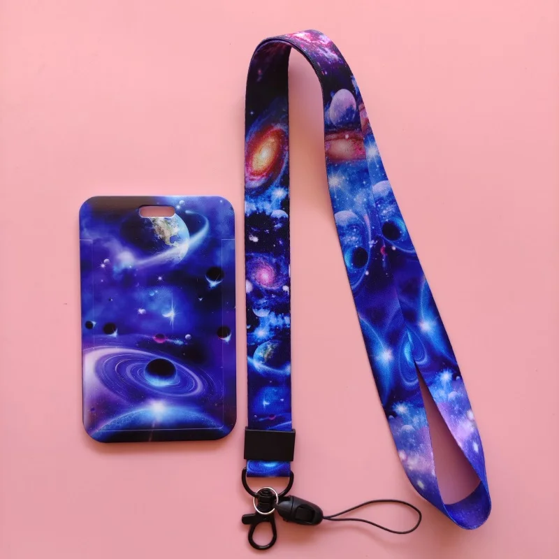Smycz kosmiczna Okładki na karty identyfikacyjne Etui na karty autobusowe dla studentów Identyfikator drzwi Identyfikator Prezent świąteczny
