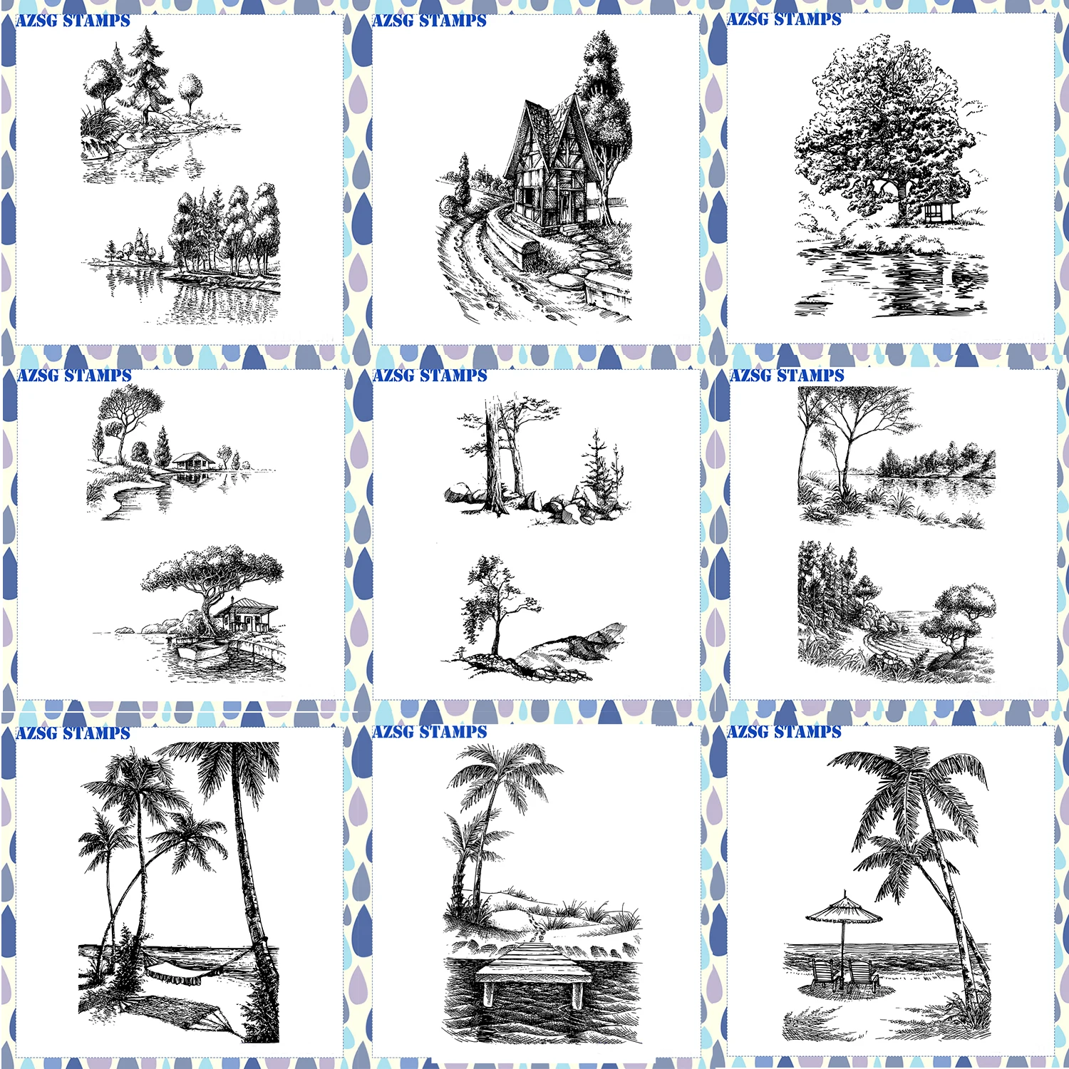 

(24 Styles) Can Choose Natural Scenery Clear Stamps For DIY Scrapbooking/Card Making/Album Decorative Silicone Seals Crafts