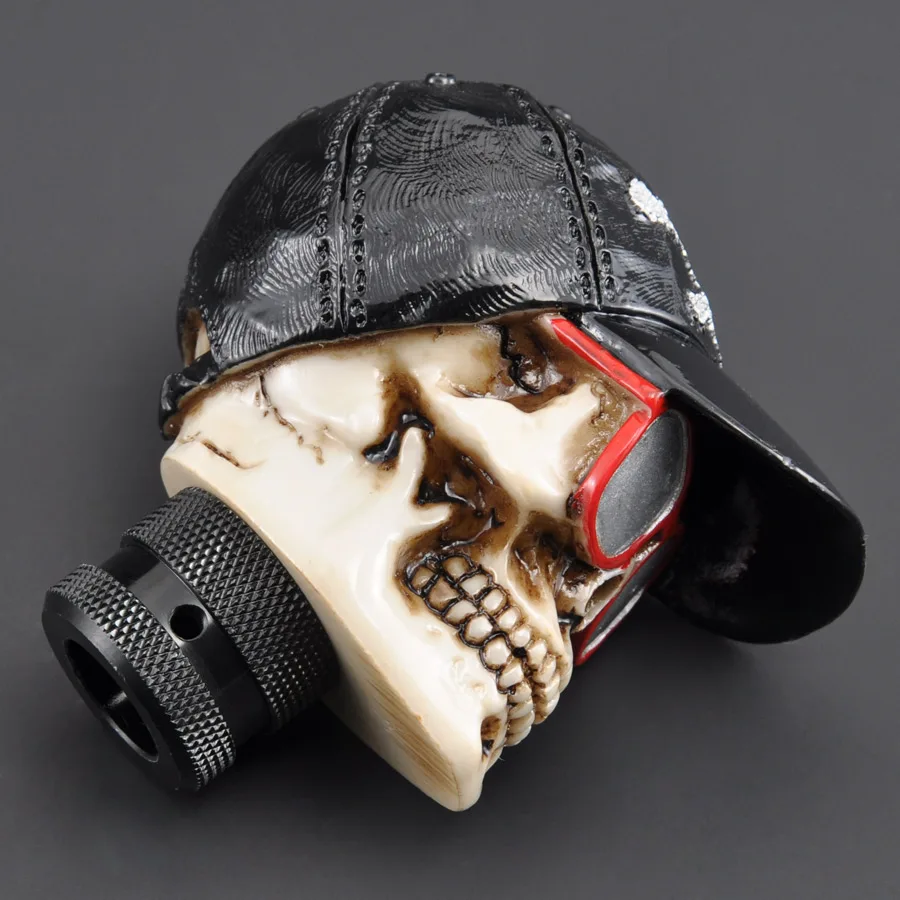 Czapka z daszkiem Okulary Czaszka Ręczna gałka zmiany biegów do samochodu ciężarowego Dźwignia zmiany biegów do SUV Crossover Truck Wagon Hatchback Coupe — zdjęcie 5