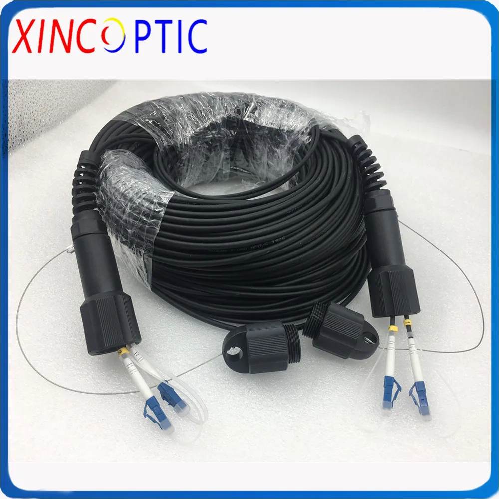 

2Fiber 30/50/80/100M SM G657A1,LSZH,1Pcs PDLC(4Core) to PDLC/SC/ST Fiber Jumper,2Core PDLC Armored Fiber Patch Cord Cable