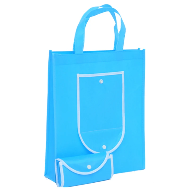 20pcs New Reusable Non Woven Shopping Bag Solid Color Foldable Grocery Convenient Tote Eco-friendly Storage Handbag