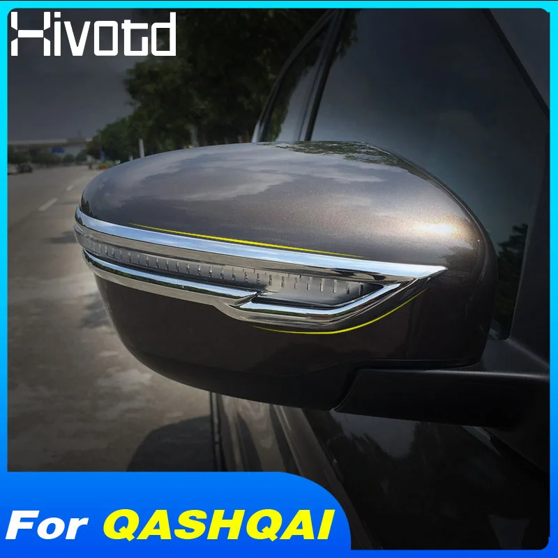 Hivotd For Nissan Qashqai j11 Dualis X-trail 2019 Accessories Rearview Mirrors Decoration Strips Stickers Exterior Car Styling