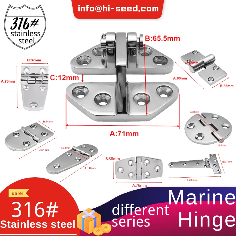 สแตนเลส316 Heavy Duty บานพับ