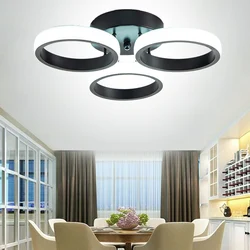 Modern LED Chandelier Lights for Living Room Bedroom Corridor Indoor Rings Lighting Ceiling Mount Luminaire Lustre Chandeliers