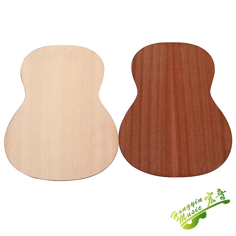 Imagem -02 - Iniciantes Aprender a Fazer Guitarra Clássica Faça Você Mesmo Kit Sólida Spruce Placa Superior Mais Madeira Compensada Sapele Lado de trás Mais Okoume Pescoço