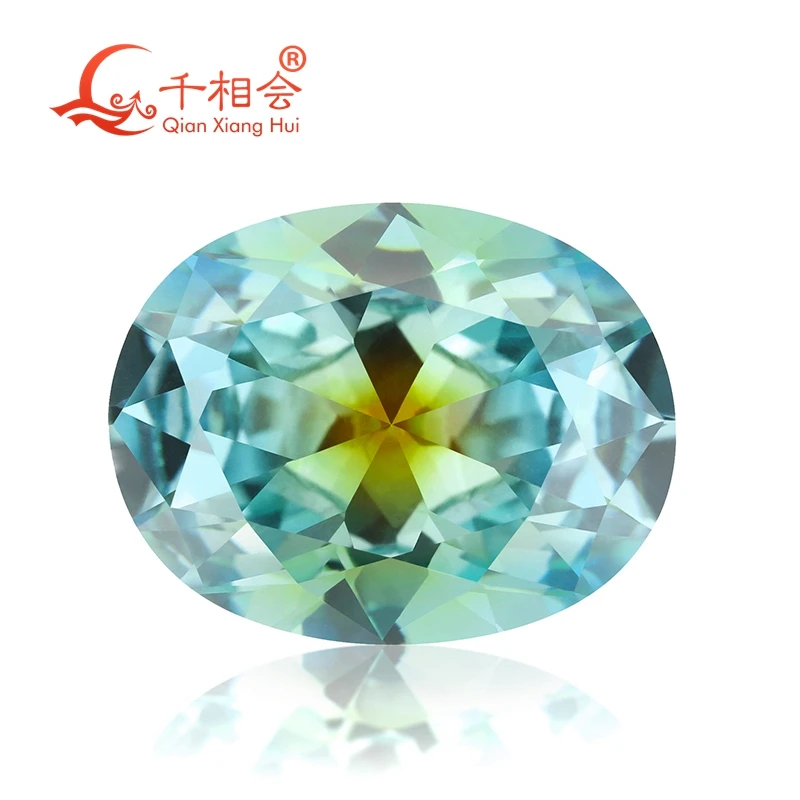 oval  shape diamo nd  cut  cubic zirconia special color one-time forming multi color cz loose stone