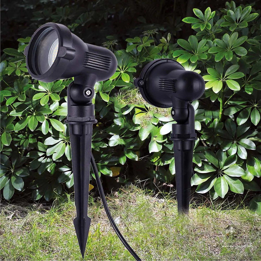 LED Spot Light Garden Lawn Lamp com Spike Led Outdoor Yard Bathway Paisagem Iluminação com TIP Spotlight