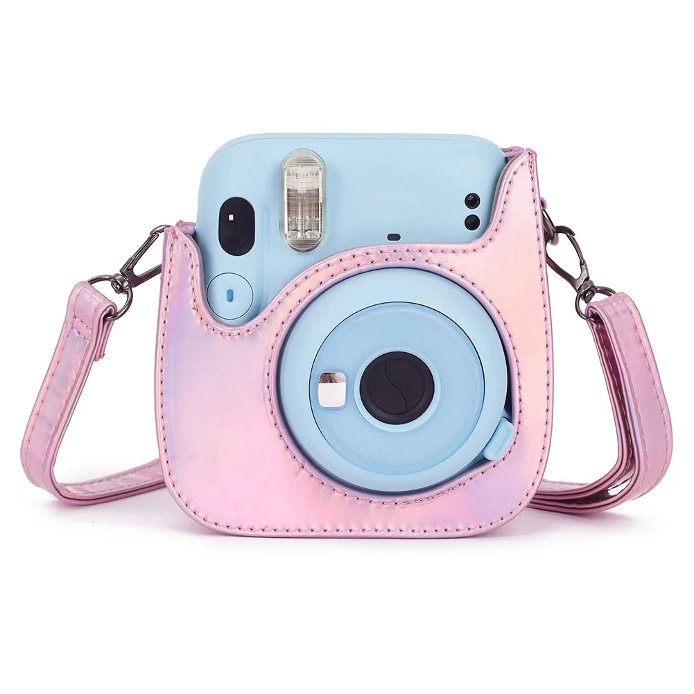 For Fujifilm Instax Mini 11 9 8+ 8  PU Leather Camera Case Cover Pouch Protector Shoulder Bag With Strap  Album