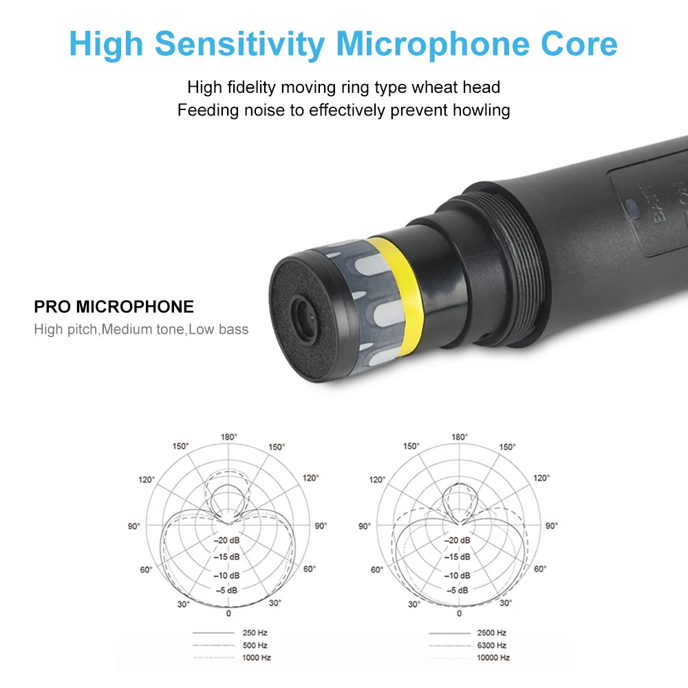 XTUGA S400 bezprzewodowy System mikrofonowy, 4-kanał UHF mikrofon bezprzewodowy zestaw z czterema mikrofony ręczne, używane do kościoła, Karaoke, etap