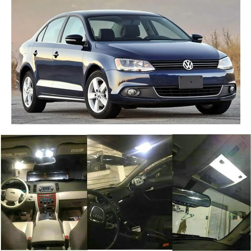 

LED Interior Car Lights For VW jetta 3 1k2 sedan 4 162 163 av3 av2 load up 121 122 bl1 bl2 car accessories lamp bulb error free