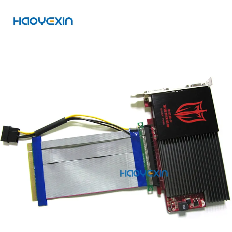 HYX PCI-E 16X to 16X Riser Card Converter PCIe X16 Extender Flexible Ribbon Extension Cable Adapter for Video Graphics Card pcie
