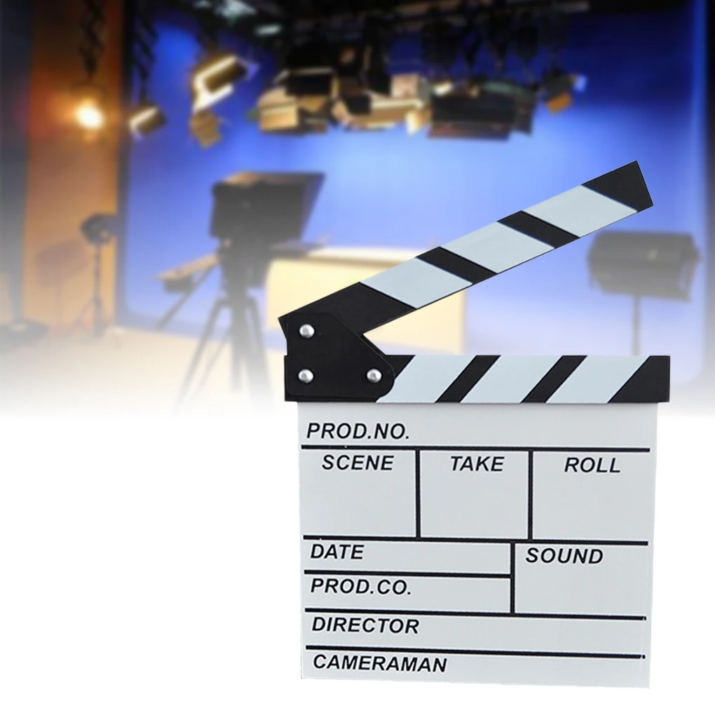 Wooden Director Movie Scene Clapboard TV Video Clapperboard Film Photography Prop Accessories Hanging Decoration