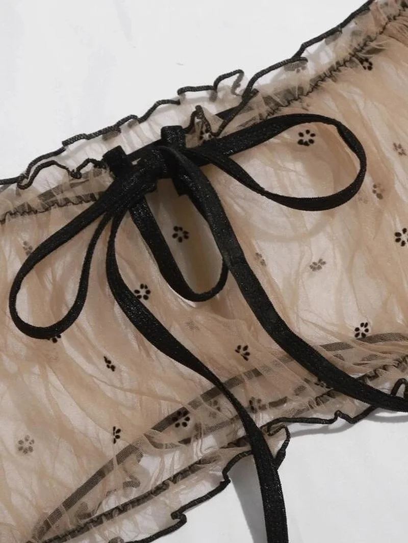 المرأة مثير شبكة خارج على الكتف صديرية دائرية لطيف الملابس الداخلية مجموعة إغراء انظر من خلال المثيرة الملابس يمزح ازياء الملابس الداخلية