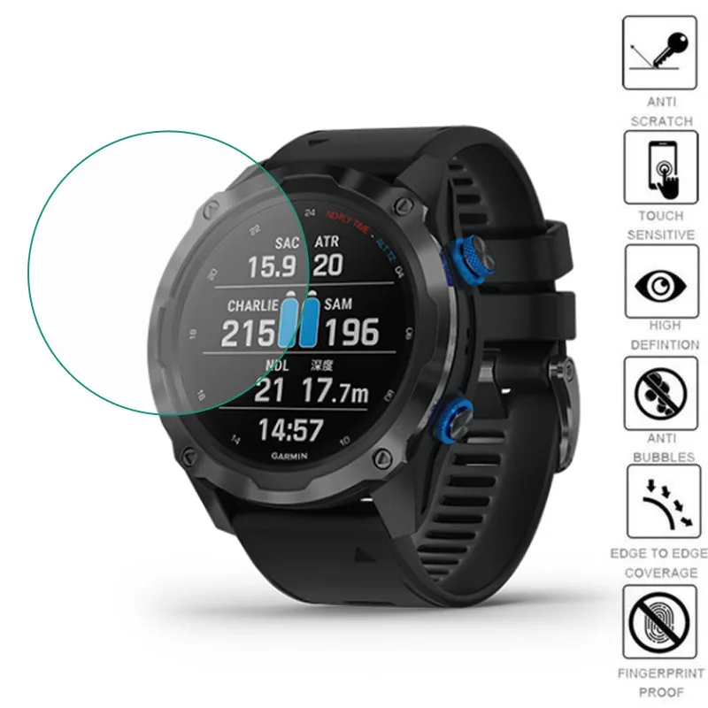 5 pçs tpu macio claro película protetora smartwatch guarda para garmin descida mk2/mk2i relógio inteligente protetor de tela capa proteção