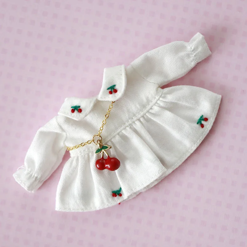 

Новая одежда для кукол bjd, милая вишневая классическая рубашка, подходит для obitsu11, Pug, GSC глиняного человека, ob11, 1/12 BJD, одежда, аксессуары для кукол
