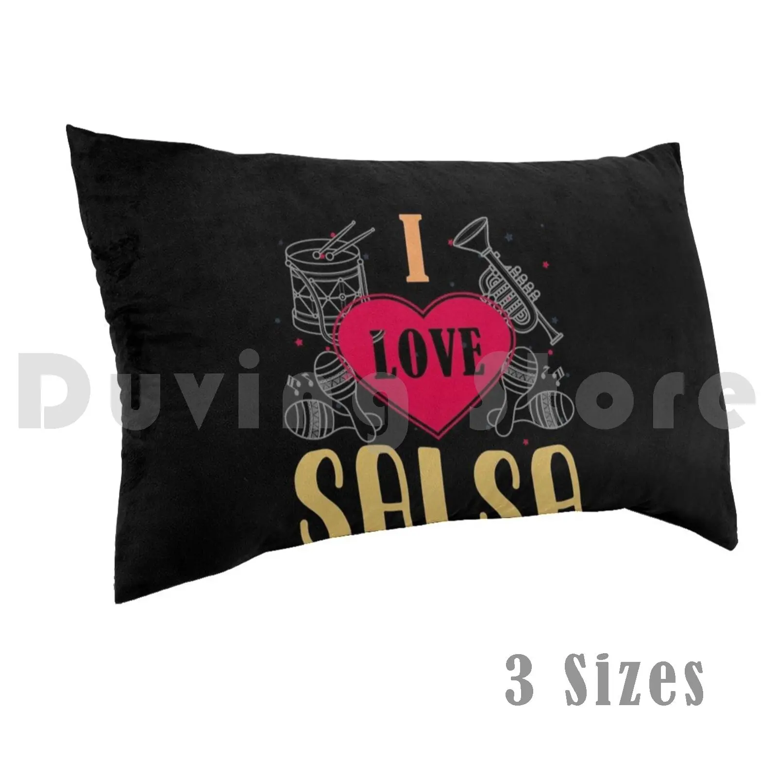 Salsa , Music , FlamencoPillow case Salsa Dance Latin Dancer Cuban Rueda Puerto Rico Bachata Dancers