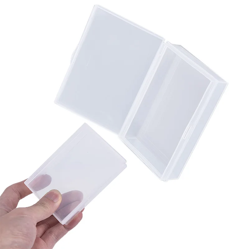 Boîte rectangulaire à cartes de jeu PP, 2 pièces, boîtes en plastique transparentes mallette de rangement, emballage à cartes de poker pour les pokers