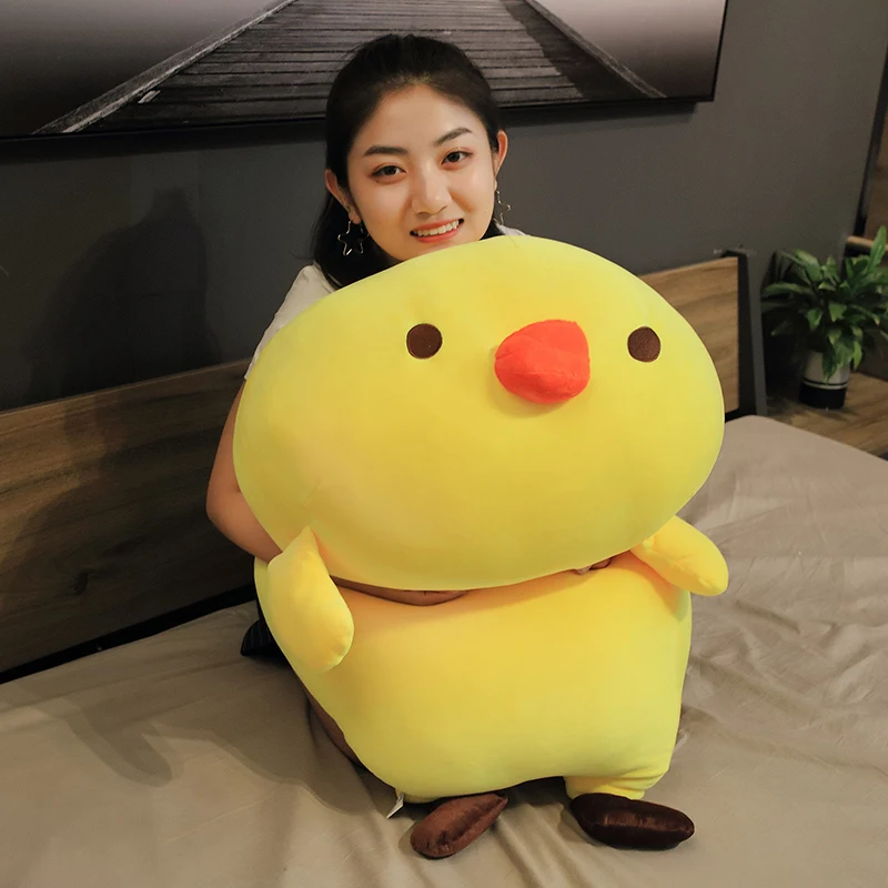 40/60/90cm Cute Chick Pillow 3in1 Chicken Cushion Plush Toy holding Sleeping Doll Super Soft Birthday Gift For Kids High Quality