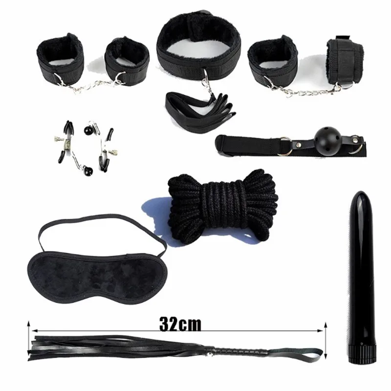 Sex Toys For Women Handcuffs Whip Spanking Anal Plug Butt Erotic Bdsm Sex Bondage Vibrator Fetish Restraints Adult Games