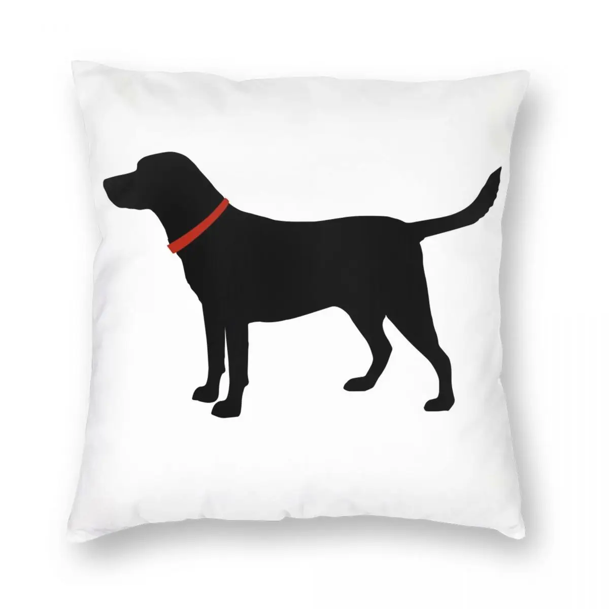 Labrador Retriever Black Lab Square poszewka na poduszkę pościel poliestrowa aksamitna kreatywna Zip Decor poszewka na poduszkę do łóżka