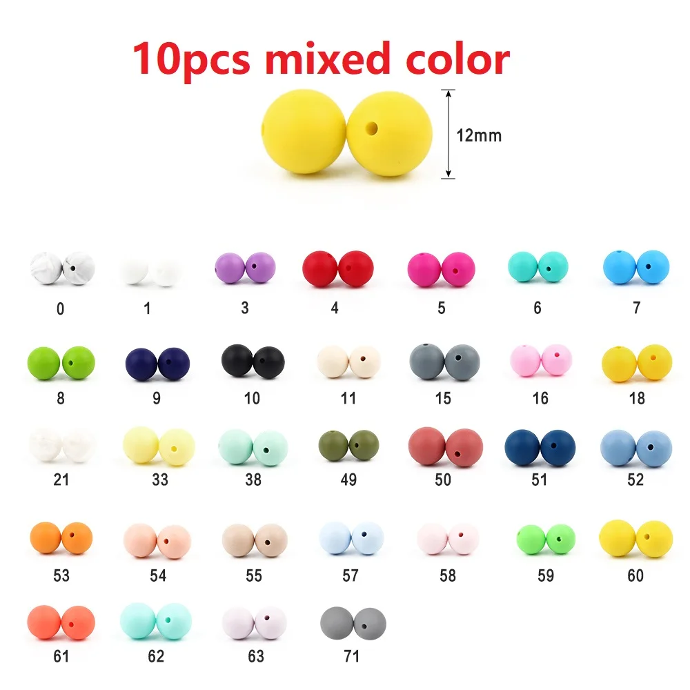 BOBO.BOX Silikon Beißringe Perlen Umweltfreundliche BPA FREI Baby Zahnen Brief Perlen Schnuller Kette Clip DIY Halskette Rattail Cord – Detail 19