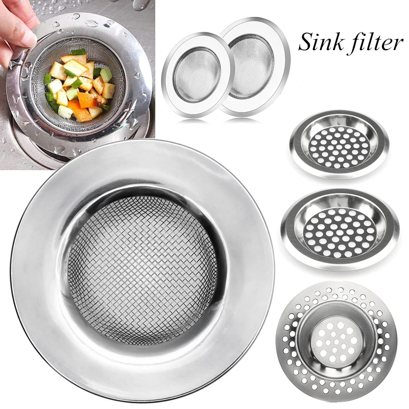 

Stainless Steel Bathroom Sink Strainer Home Floor Drain Leak Net Hair Catcher Stopper Shower Filter Trap Kitchen Food Slag Tools