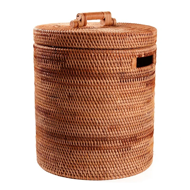 Rattan Laundry Bucket Hand Made Dirty Clothes Storage Toys Storage large kids Laundry Basket Organizer Interior Household Items