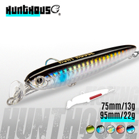 Hunthouse Rocket Sinking Minnow Pencil Lure 75/95mm 13/22g Hard Baits Fishing Seabass Bluefish Bonit Artificial Stickbaits Trout