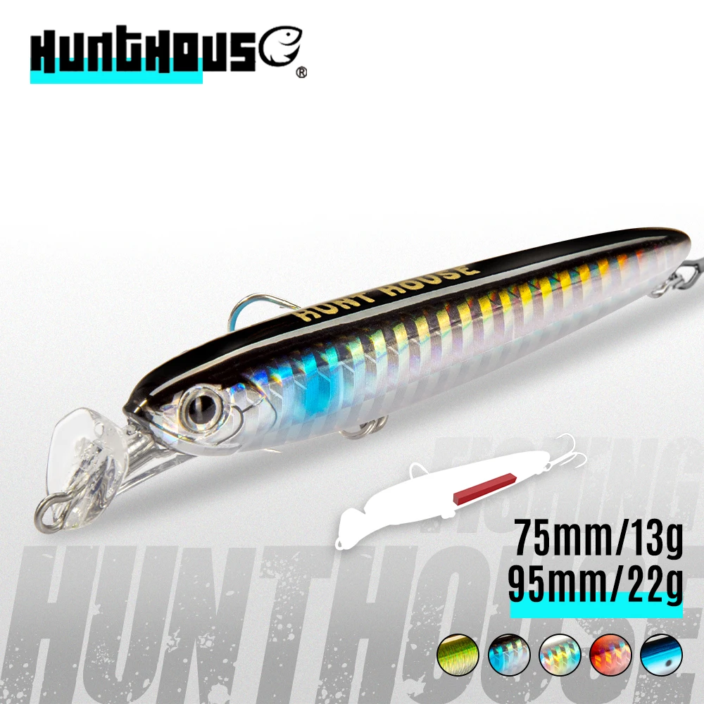 Hunthouse Rocket Sinking Minnow Pencil Lure 75/95mm 13/22g Hard Baits Fishing Seabass Bluefish Bonit Artificial Stickbaits Trout