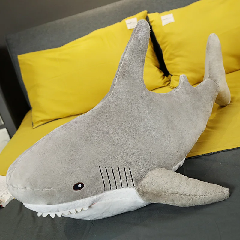 60/80/100/140cm Giant Size Whale Plush Toy Blue Grey Pink Sea Animals Stuffed Toy Huggable Shark Soft Animal Pillow Kids Gift