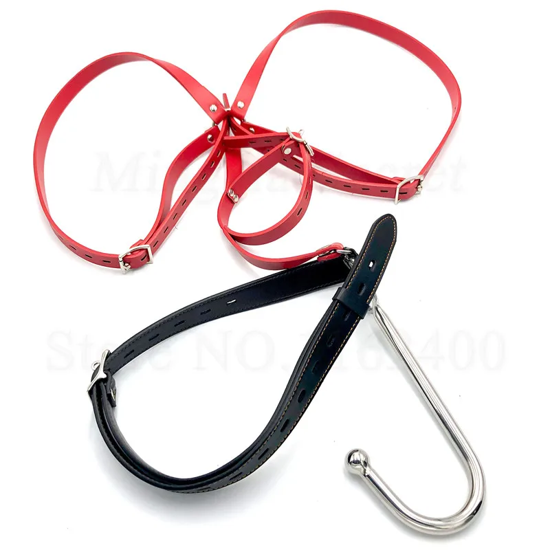 Adjustable PU Leather Chastity Belt With Butt Plug Fetish BDSM Stainless Steel Bondage Restraints Anal Hook Sex Toys For Couples