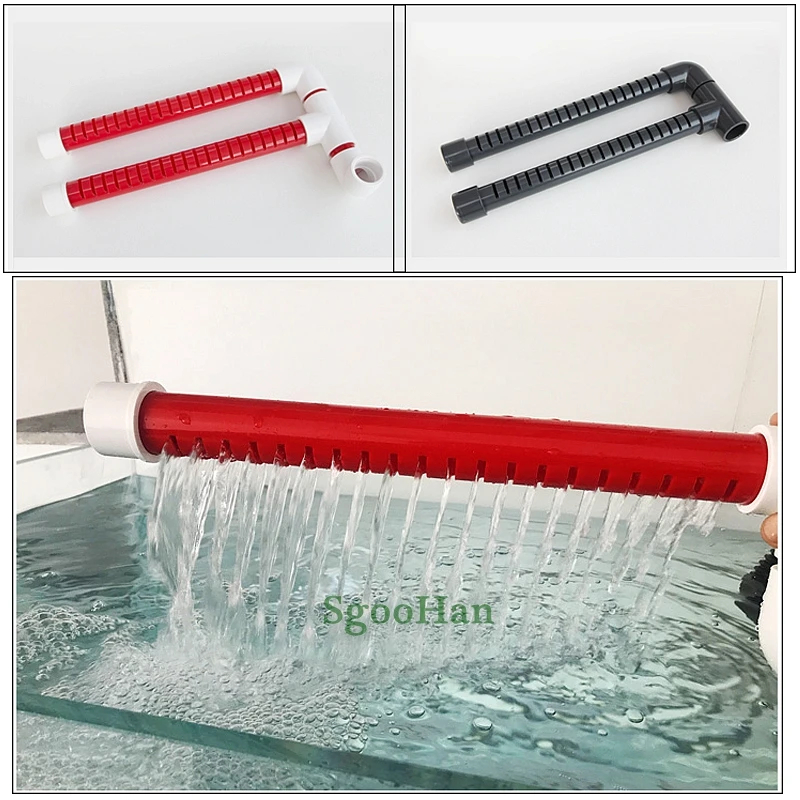 1pc 20~50mm PVC Aquarium Fish Tank Aeration Tube Garden Drip Water Downcomer Cess-Pipe Filter Accessories Drain Deluge Rain Pipe