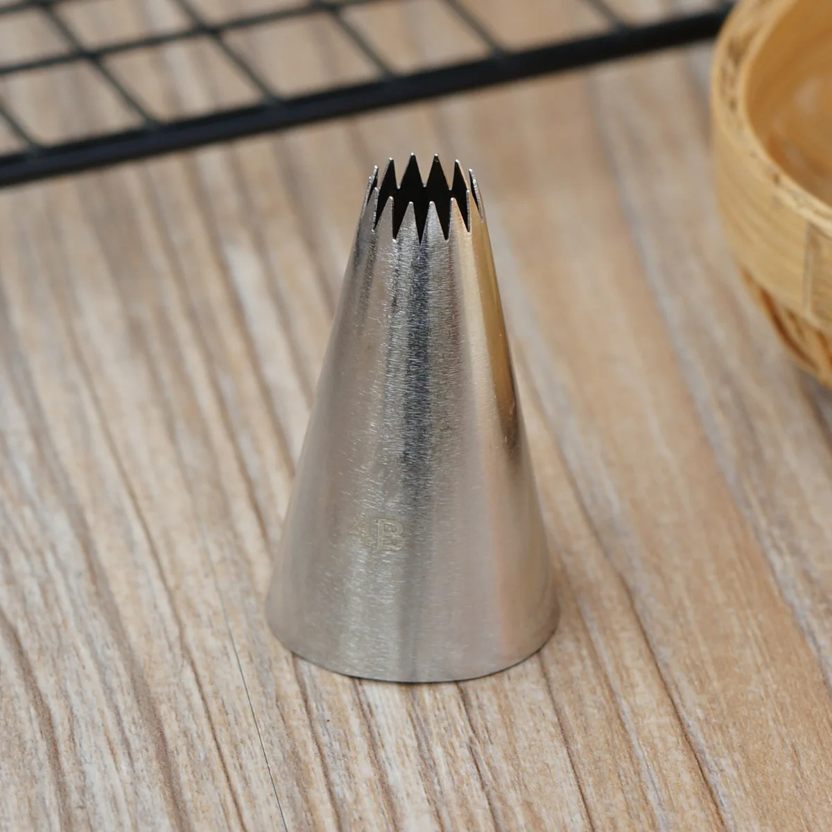 #4B Open Star Piping Nozzle Cake Decorating Tools Stainless Steel Icing Nozzles Cream Pastry Nozzles Large Size