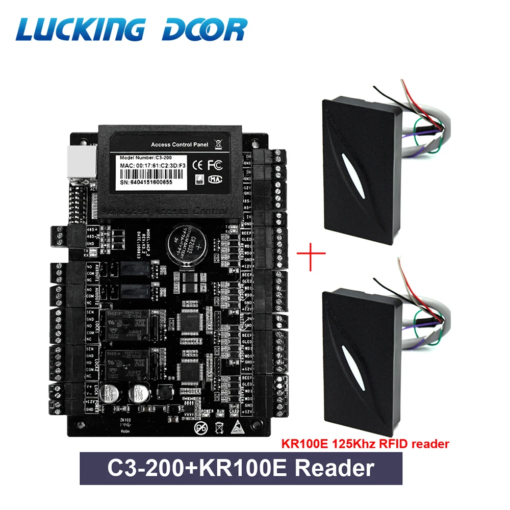 KR100E kit IP-based Door Access Control Panel TCP/IP RS485 Communication Advanced Access Control Wiegand 26