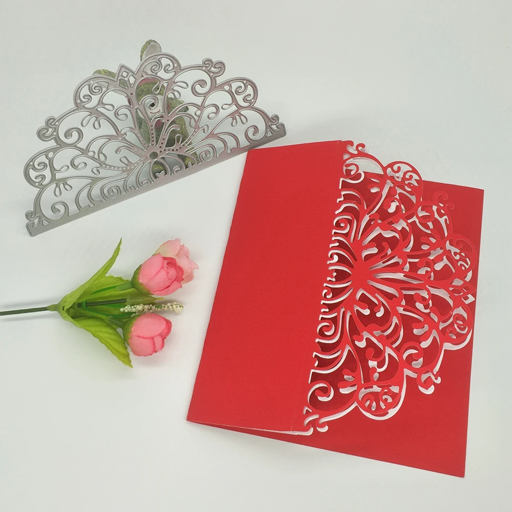 Semicircle hollow lace photo album metal cutting dies, scrapbook, photo frame, photo album decoration, DIY handmade art