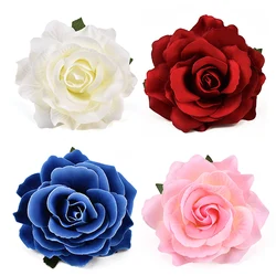 30pcs 9cm Large Artificial Rose Silk Flower Heads For Wedding Decoration DIY Wreath Gift Box Scrapbooking Craft Fake Flowers