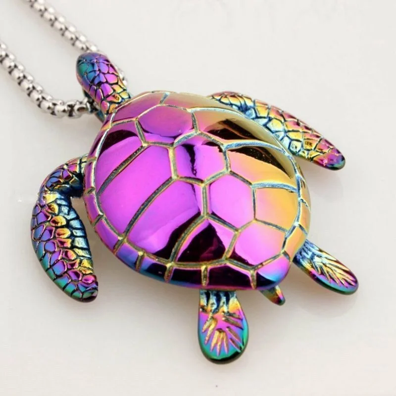 2021 New Trendy Turtle Pendant Necklace Women\'s Necklace Fashion Metal Animal Cute Accessories Party Gift Four Colors Wholesale