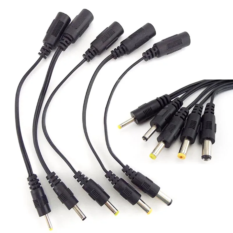 5.5*2.5mm 3.5*1.35mm 4.0*1.7mm 4.8 2.5 0.7 Extension Connector Power Cord 5.5x2.1mm DC Female Power Jack to DC Male Plug Cable