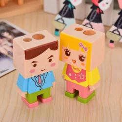 2PCS Boys and Girls Diy Can Assemble Children's Pencil Sharpener Cute Pencil Sharpener