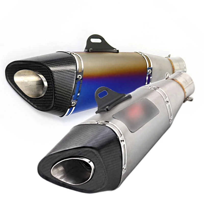 60mm inlet Universal Motorcycle Exhaust Muffler carbon fiber Pipe db killer For R11 S1000RR CBR1000RR CBR 600 f4i sport