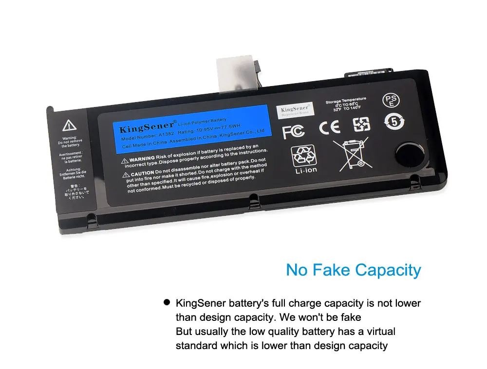 KingSener New A1382 Laptop Battery for Apple MacBook Pro 15