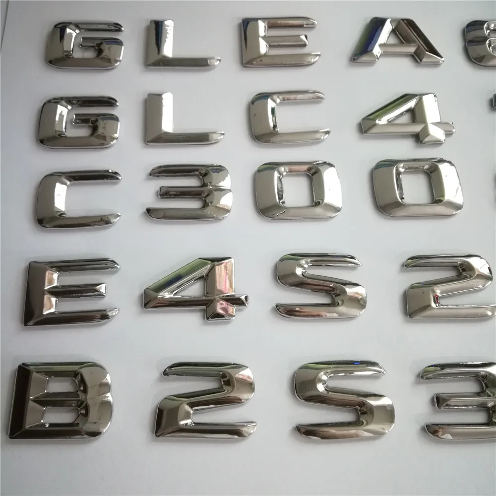 Car Styling Letter Sticker For BENZ AMG A B C E S GL Discharge Capacity Refitting Emblem Sticker